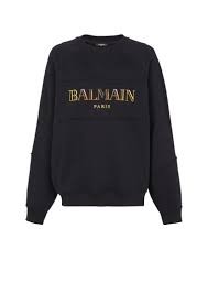 Balmain VNotch Crewneck Sweatshirt