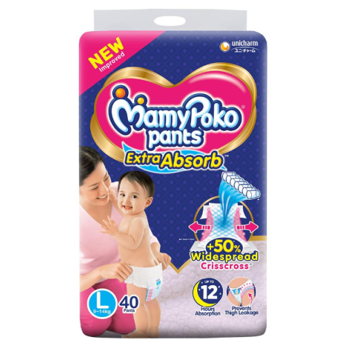 MamyPoko Pants Large 9-14 Kg 40Pcs